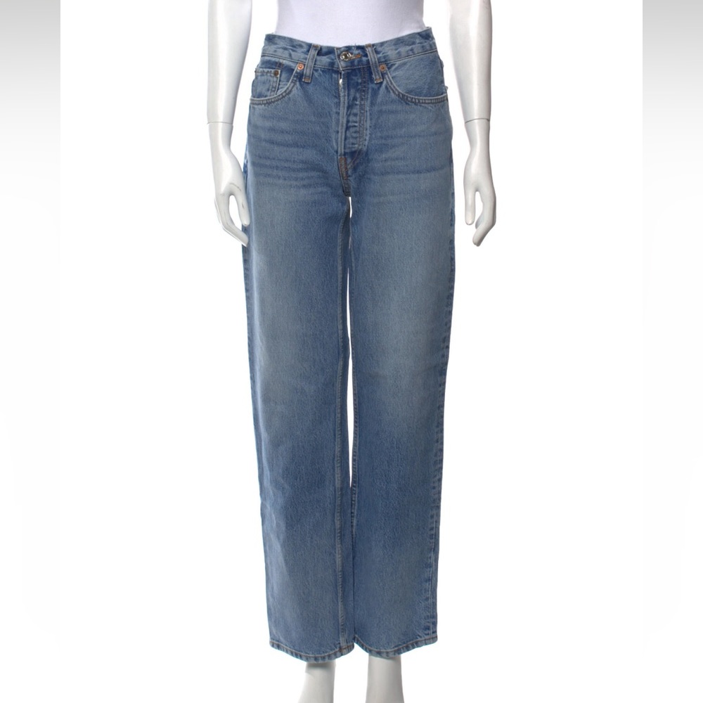 Re/Done mid rise straight jeans